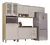 Cozinha Completa Isadora 10 Portas 3 Gavetas Nicho para Microondas Sem Tampo Avelã/Mocca - comprar online