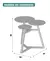 Mesa Lateral Cloe 3 Tampos Redonda Amêndoa/Off White - loja online