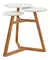 Mesa Lateral Cloe 3 Tampos Redonda Amêndoa/Off White na internet