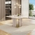 Mesa de Jantar 136cm Tampo de Vidro Mayara Off White