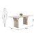 Mesa de Jantar 170cm Tampo de Vidro Sarah Off White na internet