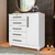 Cômoda para Quarto 1 Porta 5 Gavetas Verona Branco