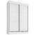 Guarda Roupa Solteiro 2 Portas Deslizante 4 Gavetas Klaus Branco - comprar online