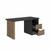 Escrivaninha Mesa Computador Primavera Ripado 2 Gavetas Nicho Olmo/Preto - Artecasa