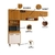 Cozinha Compacta Minasse 4 Peças Freijó com Ripado/Off White - ArteCasa - Móveis e Decorações