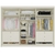 Guarda Roupa Potenza 6 Portas 2 Portas Ripadas 6 Gavetas com Espelho Off White/Peroba na internet