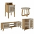 Sala De Estar Completa Até 75'' Rack, Buffet, Mesa De Centro e Apoio Charlie Carvalho/Off White - comprar online
