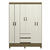 Guarda Roupa Glory 6 Portas 2 Gavetas com Pés Jequitiba/Off White - comprar online