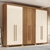 Guarda-Roupa Casal 6 Portas Nobreza com Ripado Nature/Off White