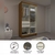 Guarda Roupa Solteiro 4 Portas 2 Gavetas Budapeste com Pés Freijó/Areia - ArteCasa - Móveis e Decorações