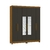 Guarda Roupa 6 Portas 2 Gavetas com Espelho Freijó/Nero Budapeste - comprar online