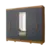 Guarda-Roupa Ilhabela Casal 8 Portas 4 Gavetas com Espelho Branco