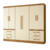 Guarda Roupa Casal Toulouse 6 Portas 6 Gavetas Branco - loja online