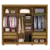 Guarda Roupa Casal 6 Portas 4 Gavetas Lotus Freijó/Freijó - comprar online
