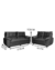 Conjunto Sofá 2 e 3 Lugares Premium Plus Boucle Grafite