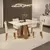 Conjunto Sala de Jantar Mesa Celena 120cm com 4 Cadeiras Jully Freijó/Linho Neve