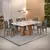 Conjunto Sala de Jantar Mesa Celena 160cm com 6 Cadeiras Jully Freijó/Veludo Lunar