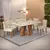 Conjunto Sala de Jantar Mesa Celena 160cm com 6 Cadeiras Jully Freijó/Linho Neve