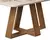 Mesa de Jantar Celena 160cm Tampo Chanfrado Curvo em Vidro Para 6 Lugares Freijó/Off White - Artecasa