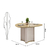 Conjunto Mesa de Jantar Elena 1,36m Orgânica Dourado/Off White c/ 6 Cadeiras Moscou Boucle Terracota - comprar online