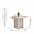 Mesa de Jantar Elena 1,36m Off White/Off White com Tampo Orgânico - comprar online