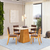 Conjunto Mesa de Jantar Dalila 1,20m Freijó/Off White c/ 4 Cadeiras Rita Cedro/Veludo Moca