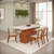 Conjunto Mesa de Jantar Dalila 1,80m Freijó/Off White c/ 6 Cadeiras Rita Cedro/Linho Neve