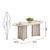 Conjunto Sala de Jantar Mesa Berlim 218cm Tampo Orgânico Off White c/8 Cadeiras Moscou Boucle Terracota na internet