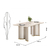 Conjunto Sala de Jantar Mesa Leila 1,80mx1,00m Off White c/6 Cadeira Moscou Boucle Pérola na internet