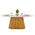 Mesa de Jantar Lótus Tampo Orgânico 218x108cm Cedro/Off White - comprar online
