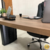 Mesa Escritório Clean em Tamburato Nogal/Preto - loja online