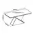 Mesa de Jantar Zoe Tampo Curvo em Madeira com Vidro 200cm Off White - Artecasa