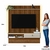 Painel Home Miami Ripado com Nicho para TV até 65 Polegadas com LED Freijó/Off White - loja online