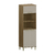 Paneleiro Torre Quente 70cm 3 Portas com Nicho para Forno e Microondas Isadora Avelã/Mocca