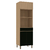 Paneleiro 70cm 4 Portas e 1 Gaveta com Espaço Torre Quente Silver Freijó/Freijó Brasil/Preto