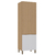 Paneleiro Duplo 70cm 4 Portas Silver Freijó/Freijó Brasil/Cinza Cristal