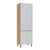Paneleiro Duplo 70cm 4 Portas Silver Freijó/Freijó Brasil/Ciza Cristal