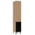 Paneleiro Simples 40cm 2 Portas Silver Freijó/Freijó Brasil/Preto