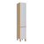 Paneleiro Simples 40cm 2 Portas Silver Freijó/Cinza Cristal