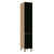 Paneleiro Simples 40cm 2 Portas Silver Freijó/Preto