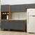 Cozinha Compacta 12 Portas 1 Gaveta sem Tampo Espaço Forno ou Microondas Turim Freijó/Chumbo - comprar online