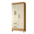 Guarda Roupa 3 Portas 2 Gavetas Genova Branco - loja online