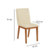 Conjunto Sala de Jantar Mesa Orgânica 136cm Caroline Off White/Dourado c/6 Cadeira Tabata Linho - loja online