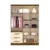 Guarda Roupa Casal 4 Portas 3 Gavetas Tancredo Branco - ArteCasa - Móveis e Decorações
