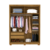 Guarda Roupa Solteiro 4 Portas 2 Gavetas Vênus Freijó/Grafite - ArteCasa - Móveis e Decorações