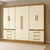 Guarda Roupa Casal Toulouse 6 Portas 6 Gavetas Freijó/Off White - comprar online