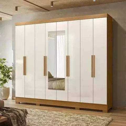 Guarda Roupa Ilhabela Casal 8 Portas 4 Gavetas - Espelho Opcional - comprar online