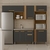 Cozinha Compacta 7 Portas 1 Gaveta Vick Sem Tampo Grafite/Off White - comprar online
