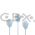 Hojas x 12 uds blancas chicas (2624) - comprar online