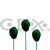 Hojas x 12 uds verdes grandes (2626) - comprar online